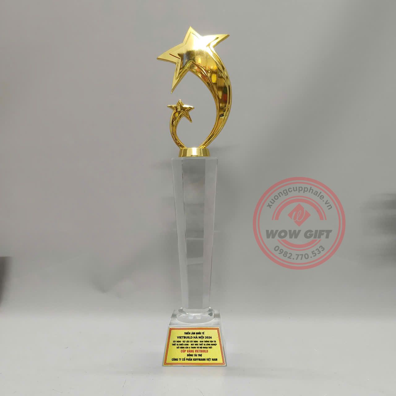 cup pha lê mạ vàng